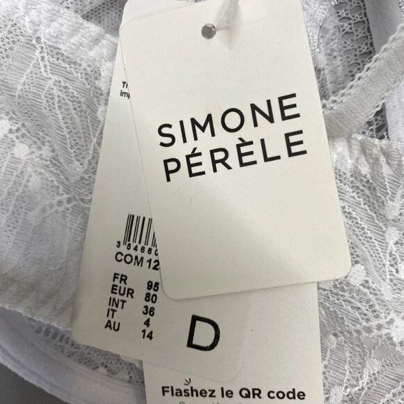 NEW SIMONE PERELE Women's Comète Moulded Unlined Underwire Bra White Size 36D - Picture 9 of 9